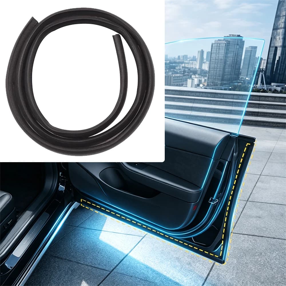 for Tesla MODEL Y Juniper MODEL YL 6-Seater Car Door Seal Kit Soundproof Rubber Weather Strip Wind Noise Reduction Kit