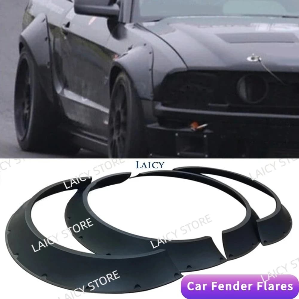 LAICY 4 Pezzi per Ford Mustang GT 2003-2021 Parafanghi Allargati Kit Carrozzeria Passaruota Protezione Copertura Paraspruzzi Accessori Auto