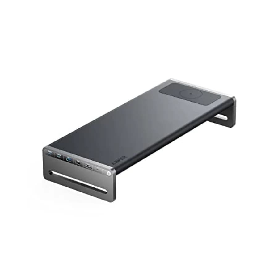 Docking station USB-C per laptop, in lega di alluminio, nera, 12-in-1 con supporto per monitor, porte da 10 Gbps, HDMI 4K@60Hz, Wi-Fi.