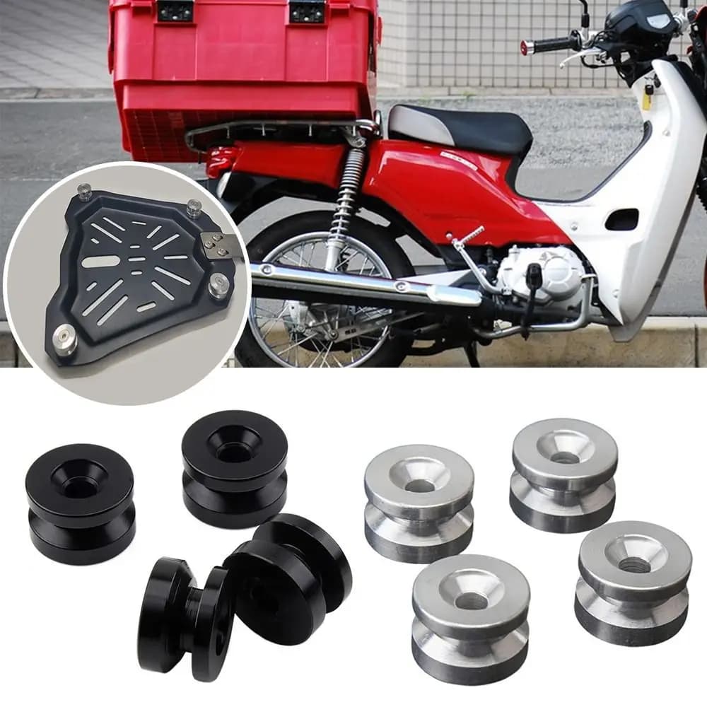 4 pz universale moto fanale posteriore fibbia distanziali a sgancio rapido accessori motore posteriore bagagli boccola Pad lega di alluminio