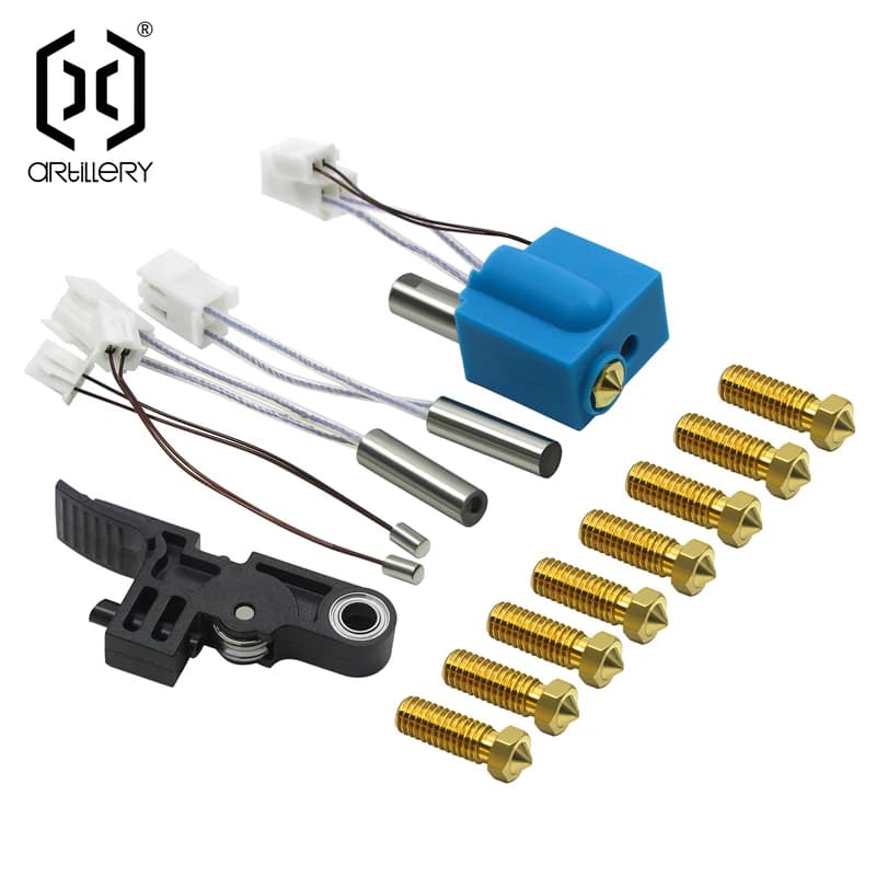 Parti della stampante 3D Artiglieria Kit estrusore Titan Maniglia Ugello di riscaldamento vulcanico Tubo di riscaldamento Termistore Sidewinder SW-X2 Genius Pro