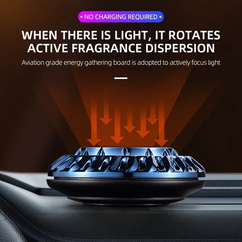 Solar Auto Rotante Astronave Auto Aromatherapy Perfume Air Deodorant Essential Oil Diffuser For Car Perfume for Air Filter