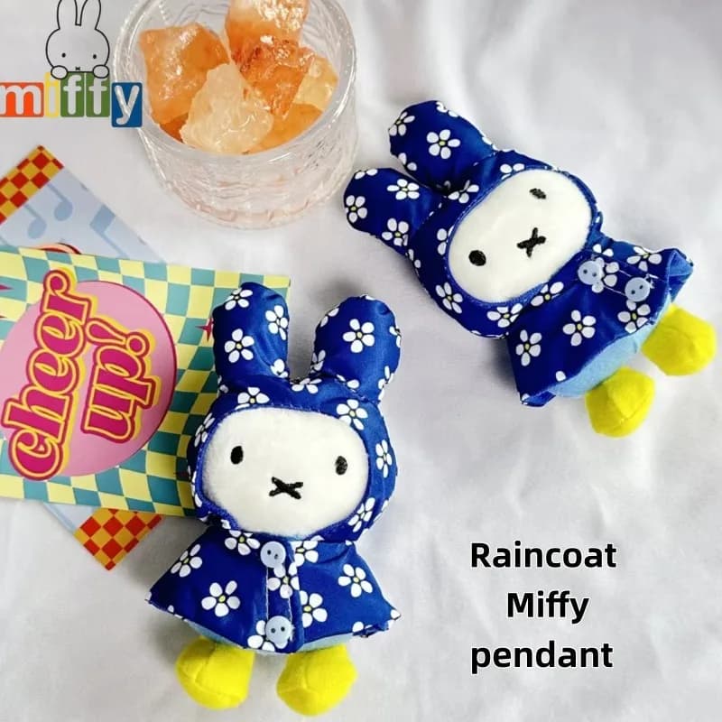 Miffy Raincoat Plush Keychain - Osaka Japan Limited Edition, Vintage Cute Bag Charm
