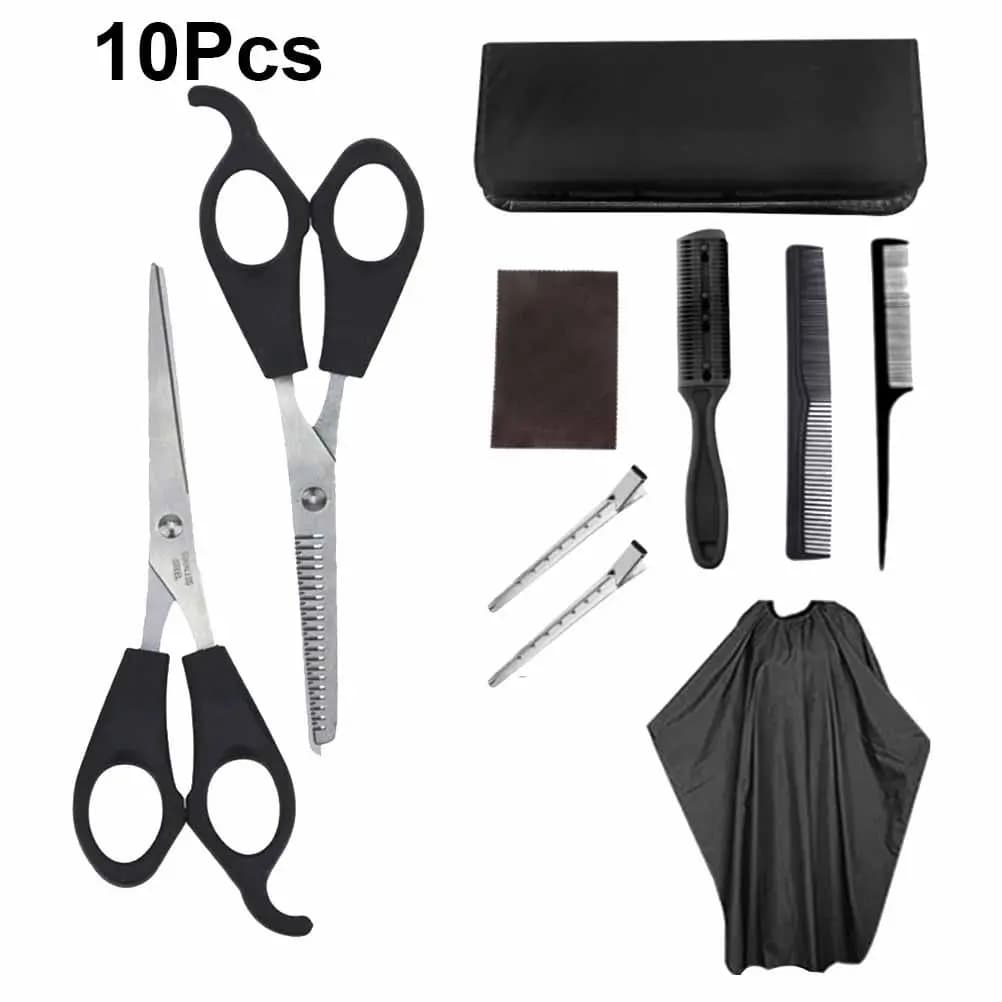 Set di Forbici per Capelli Premium, Strumenti Professionali per Parrucchieri, Forbici Antiscivolo per Salone, Attrezzatura Professionale per Taglio e Cura dei Capelli