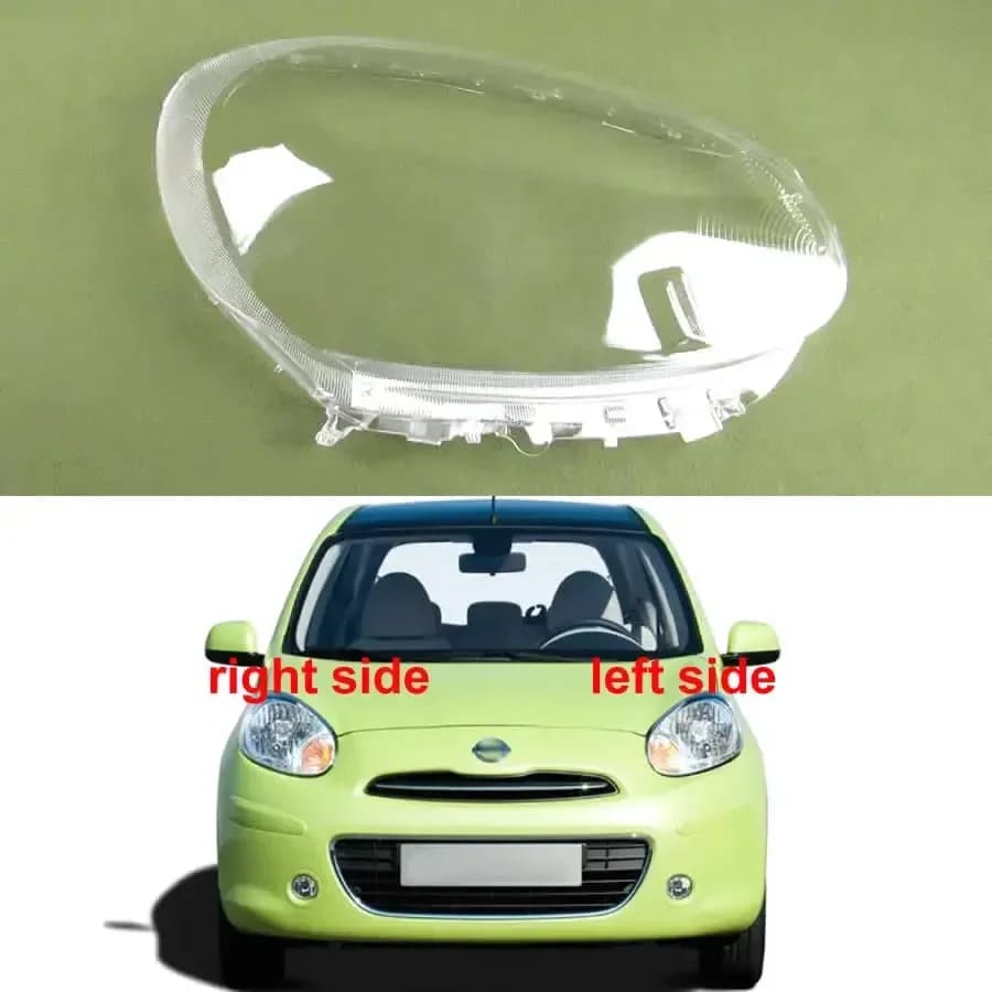 For Nissan March 2010 2011 2012 2013 2014 2015 Headlight Cover Headlamp Shell Lens Lampshade Transparent Shade Mask Plexiglass