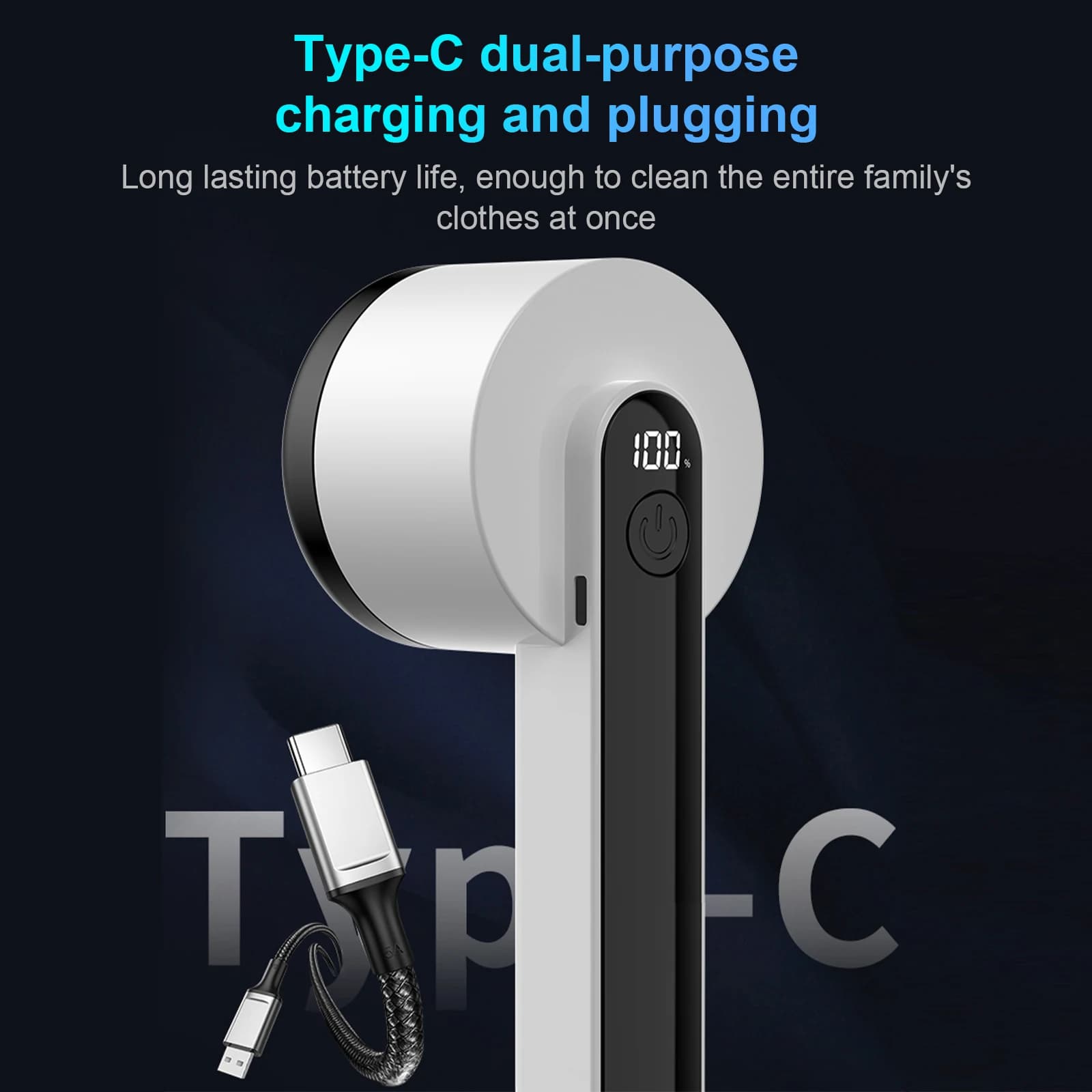 Electric Fabric Shaver Lint Remover Rechargeable Portable Sweater Shaver for Clothes Home Battery Operated