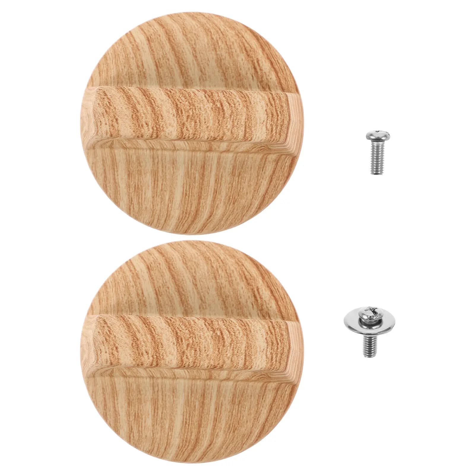 2Pcs Wood Grain Pot Lid Handle Replacement Universal Heat Resistant Bakelite Knob for Saucepan Frying Pan Cooking Lid Grip
