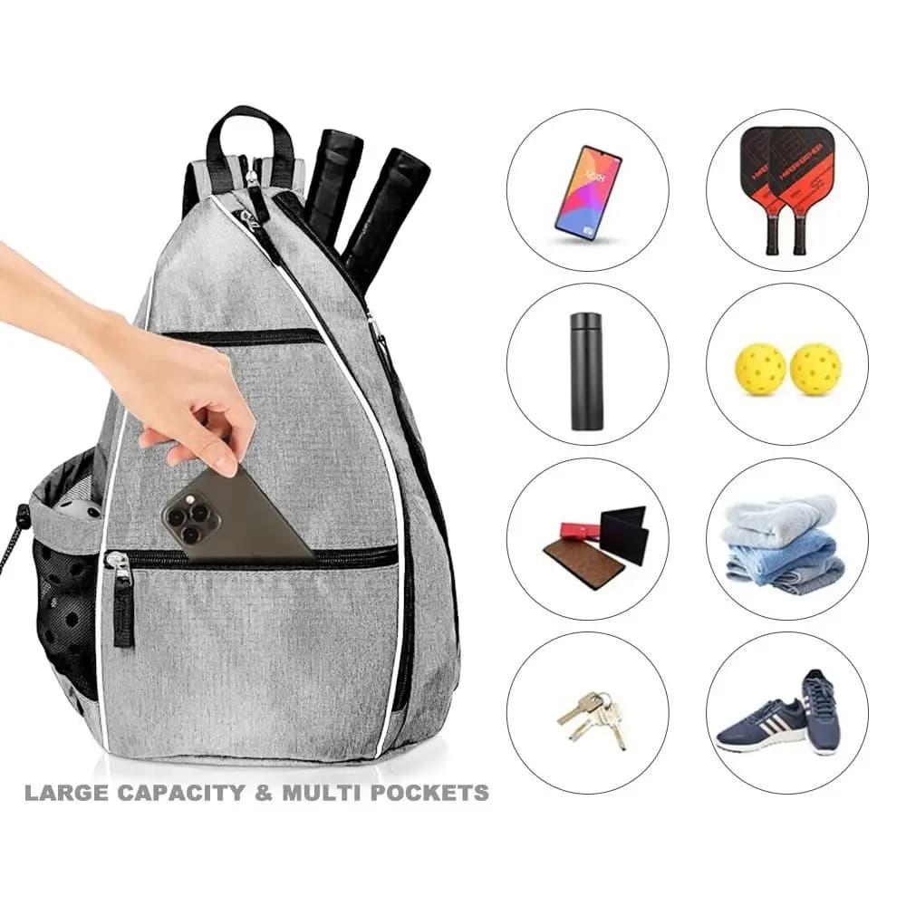 Zaino da Viaggio Regolabile per Racchette da Pickleball, Borsa Sportiva per Racchette da Tennis e Pickleball, per Uomini e Donne