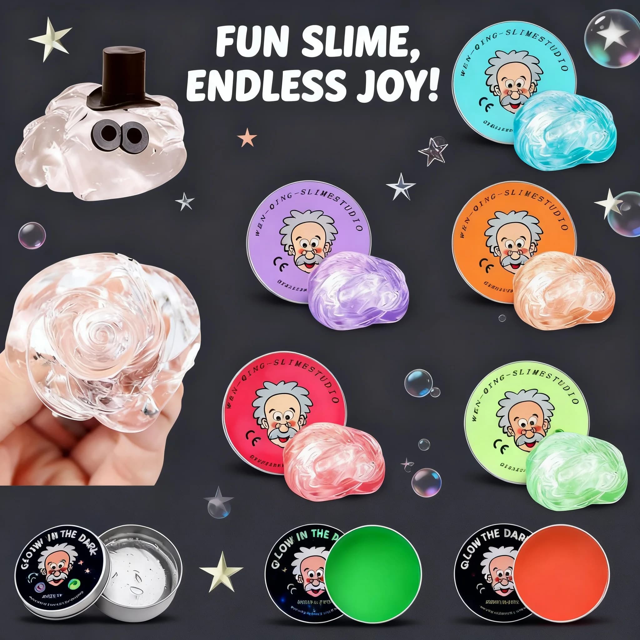 Set di Slime Liquido Colorato Riutilizzabile, Pasta Modellabile Fai-da-Te, Giocattolo Antistress Sicuro per Bambini