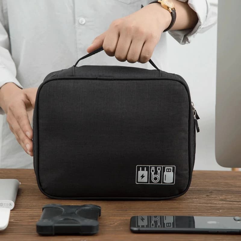 Electronic Digital Travel Storage Bag for Data Cable Charger Accessories Bag for Multifunction Earphones Protection for Multilayer Power Hard Drive