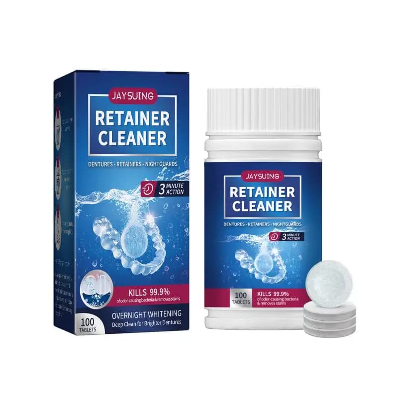 Denture Cleaning Tablets Remove Stubborn Stains Brighten Falseteeth Freshen Breath Daily Oral Hygiene Care Supplies