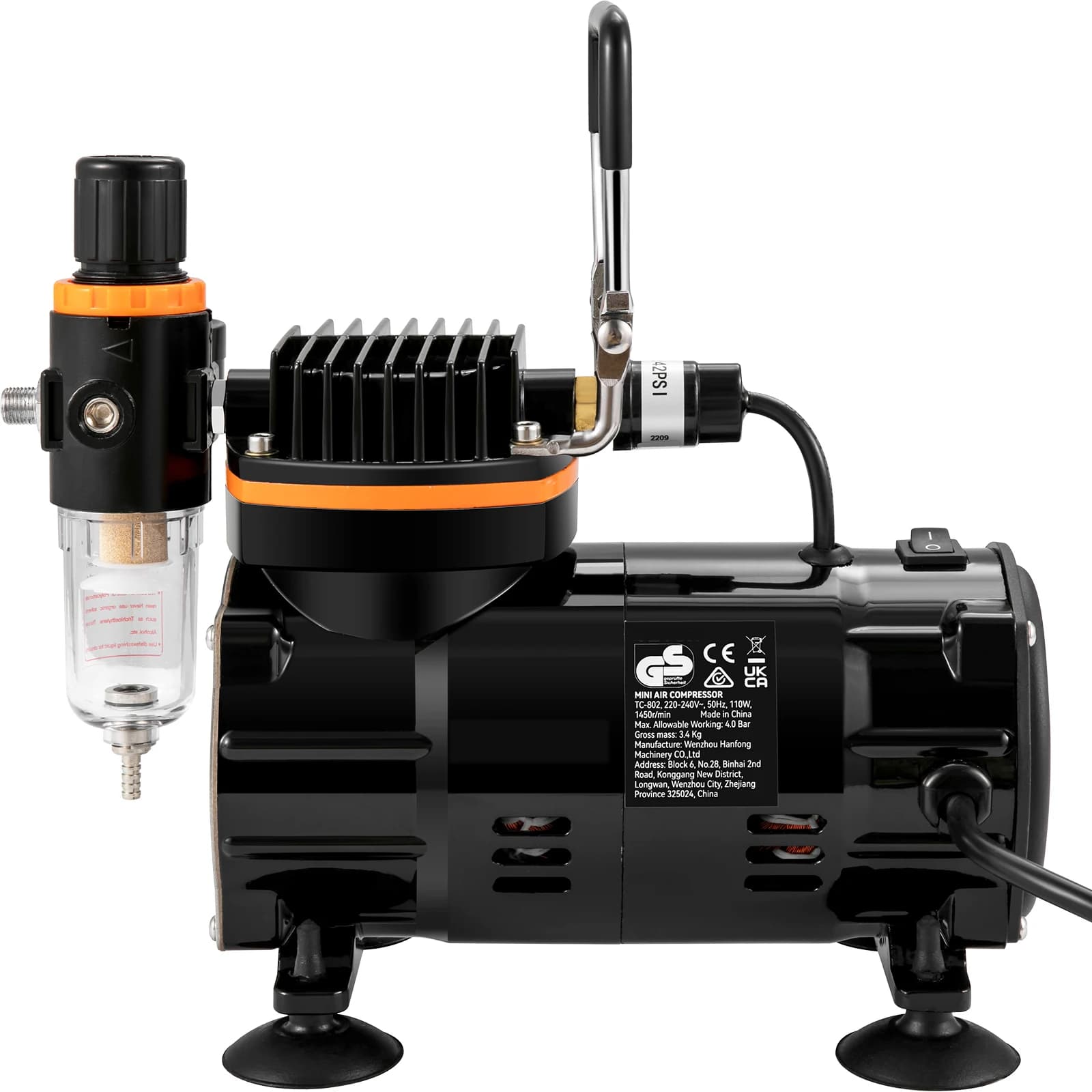 SucceBuy Kit aerografo professionale a doppia azione 120W Pistola a spruzzo elettrica Spazzola ad aria Pittura Arte Unghie Tatuaggi Trucco Modello Spruzzatore