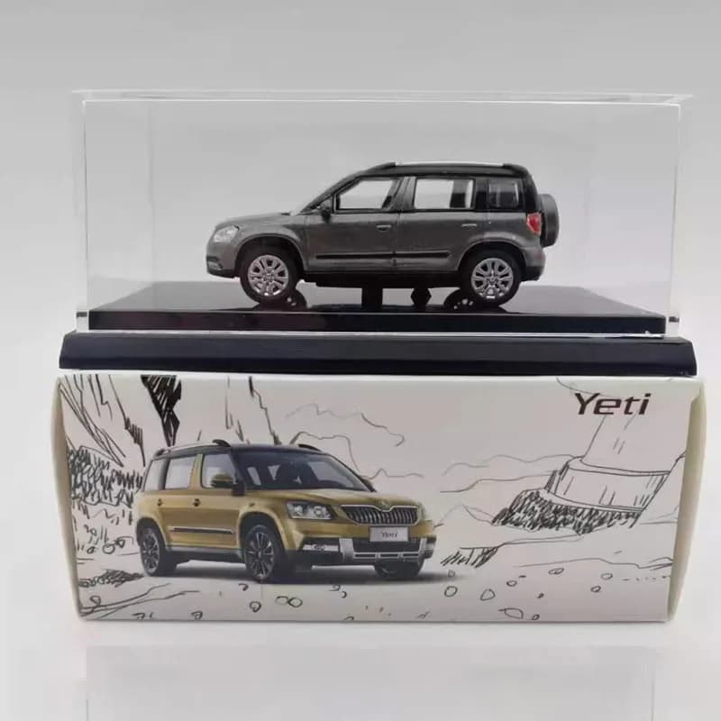 Pressofuso in lega 1/64 Skoda Yeti 30th Anniversary Edition Set Confezione regalo Modello di auto Classici Regalo souvenir per adulti Display statico