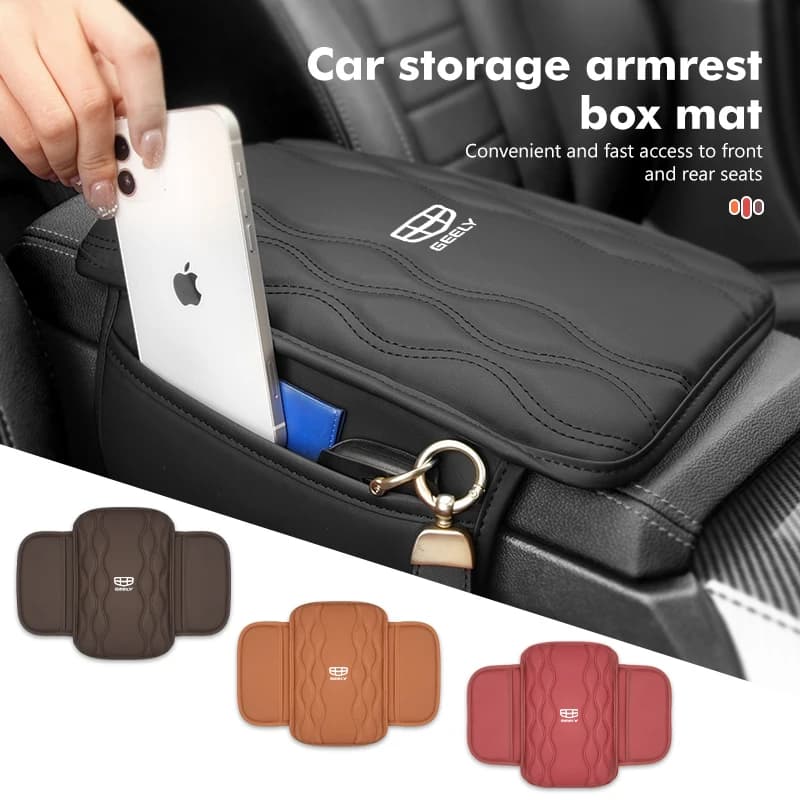 For Geely Car Armrest Box Pad Side Storage Bag Center Armrest Protective Cushion Support Monjaro Atlas Tugella Geometry C
