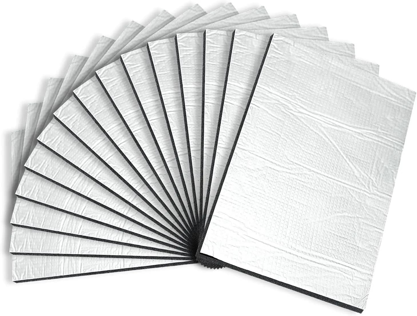 15 Sheets of Material Fonoabsorbente Argento per Bagagliere, Cofani e Portiere Auto - Insulating Material Thick