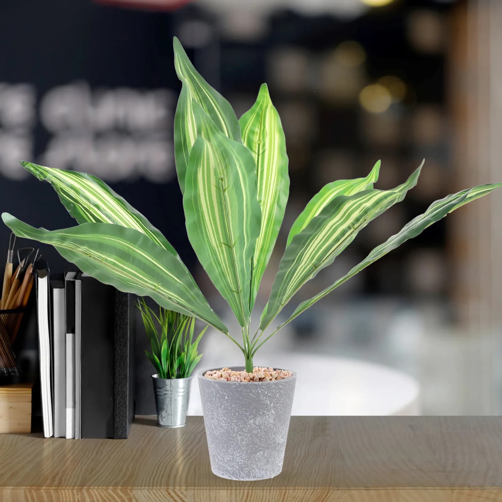2Pcs High-Quality Fake Sansevieria Artificial Snake Plant Potted Decoration Lifelike Design Easy Maintenance Long-Lasting Home