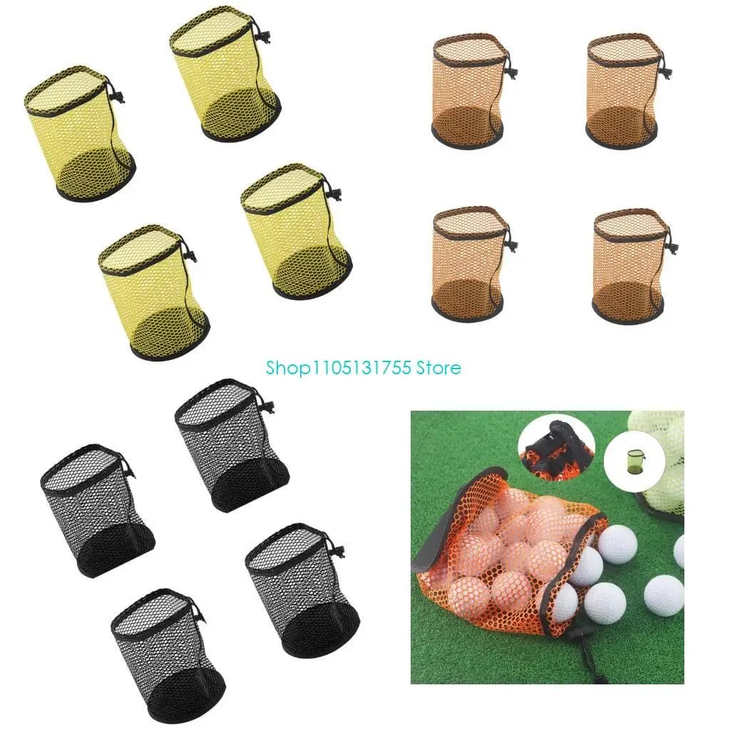 K0EF 4Pcs Golf Ball Bags Lightweight Transparent Mesh for Tennis Baseball