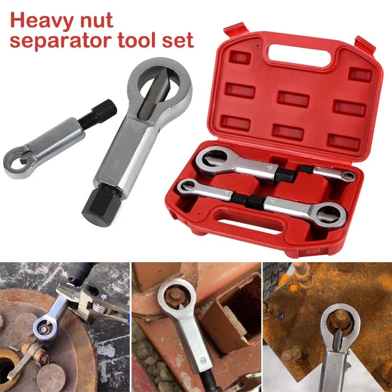 4 pz/1 set Dadi Pesanti Splitter Strumenti Set Dado Breaker Strumento Durevole Portatile Manuale di Rimozione Estrattore Strumento di Divisione A Mano