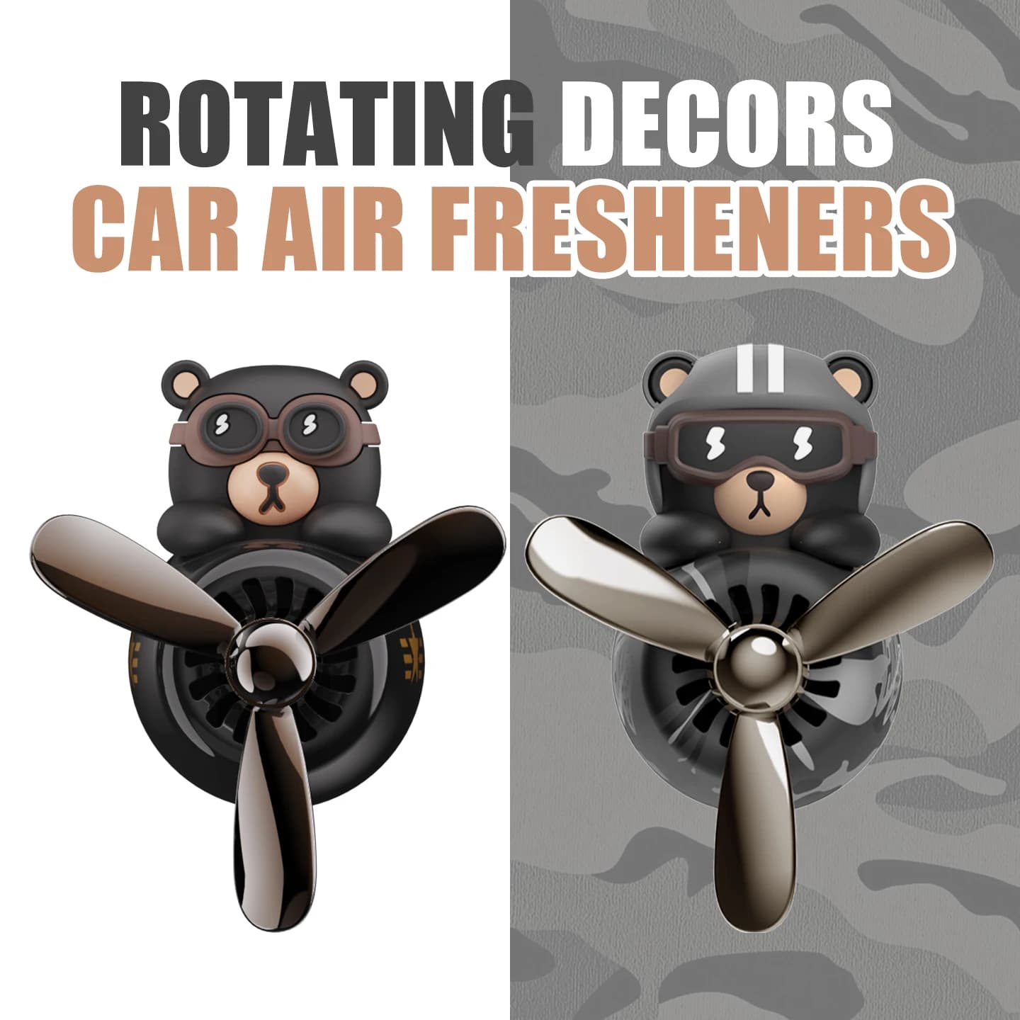 Elica rotante Aereo Pilota camo bear ornament for auto clip of vented decoration dashboard interior accessories diffuser of man fragrances