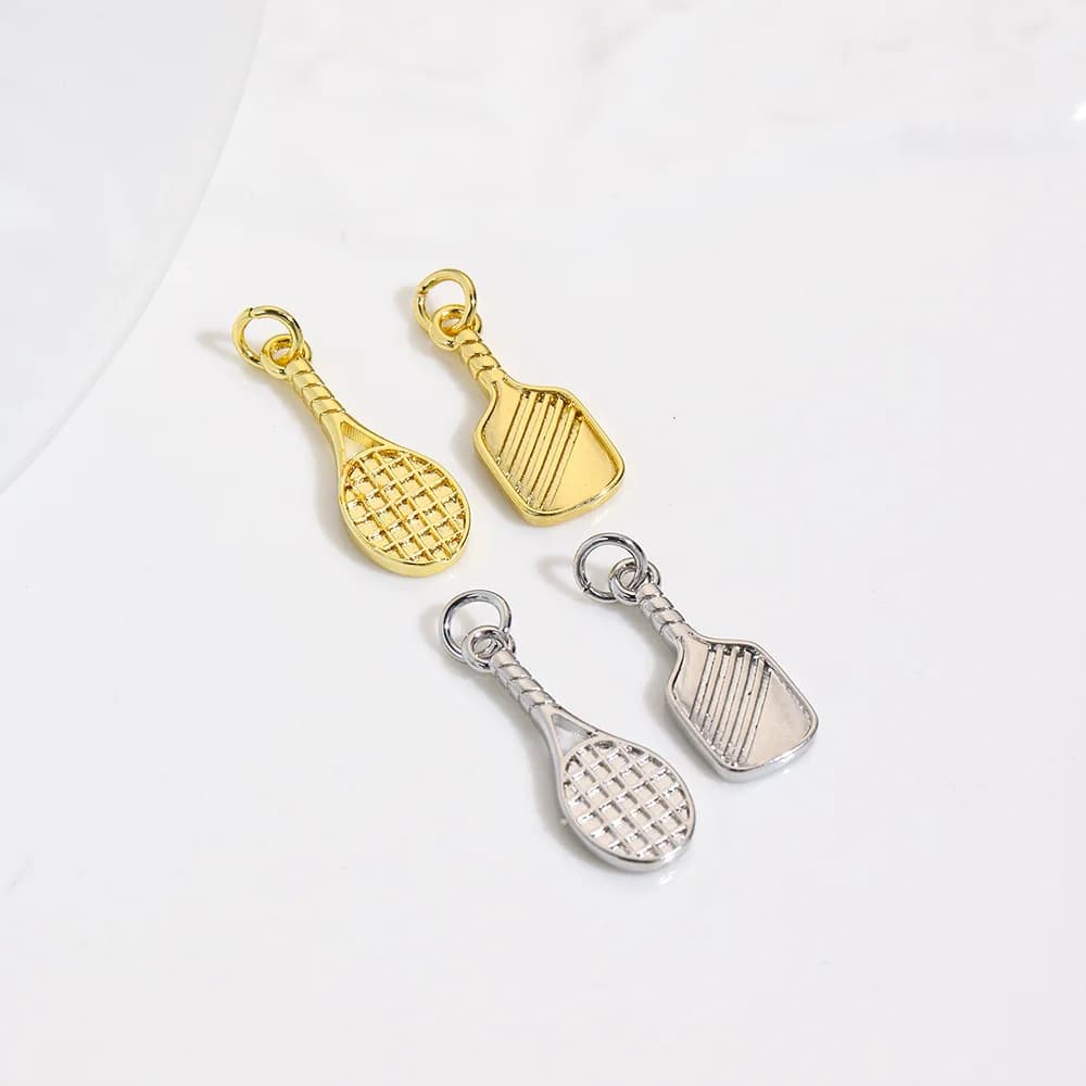 10 pendants for badminton racket with series of custom niche sports styles for necklace, bracelet, diy jewelry accessories