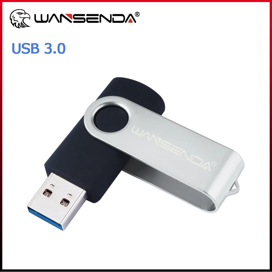 Wansenda USB 3.0 chiavetta USB girevole 256GB 128GB 64GB 32GB 16GB 8GB 4GB Pendrive Pen Drive di alta qualità Cle USB Memory Stick