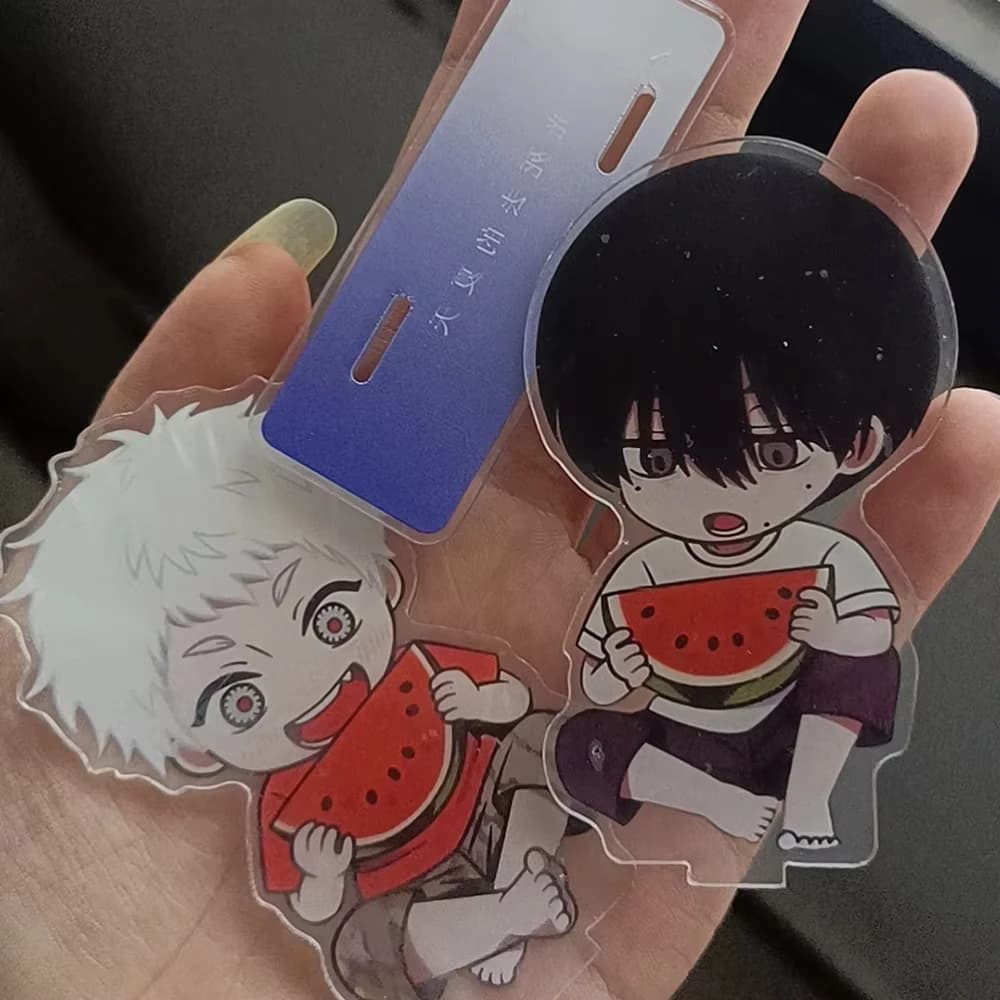 2pcs Cute The Summer Hikaru Died Yoshiki Tsujinaka Figure Acrylic Stands Kasane Teto Pins Anime Desktop Ornament Couple Gifts