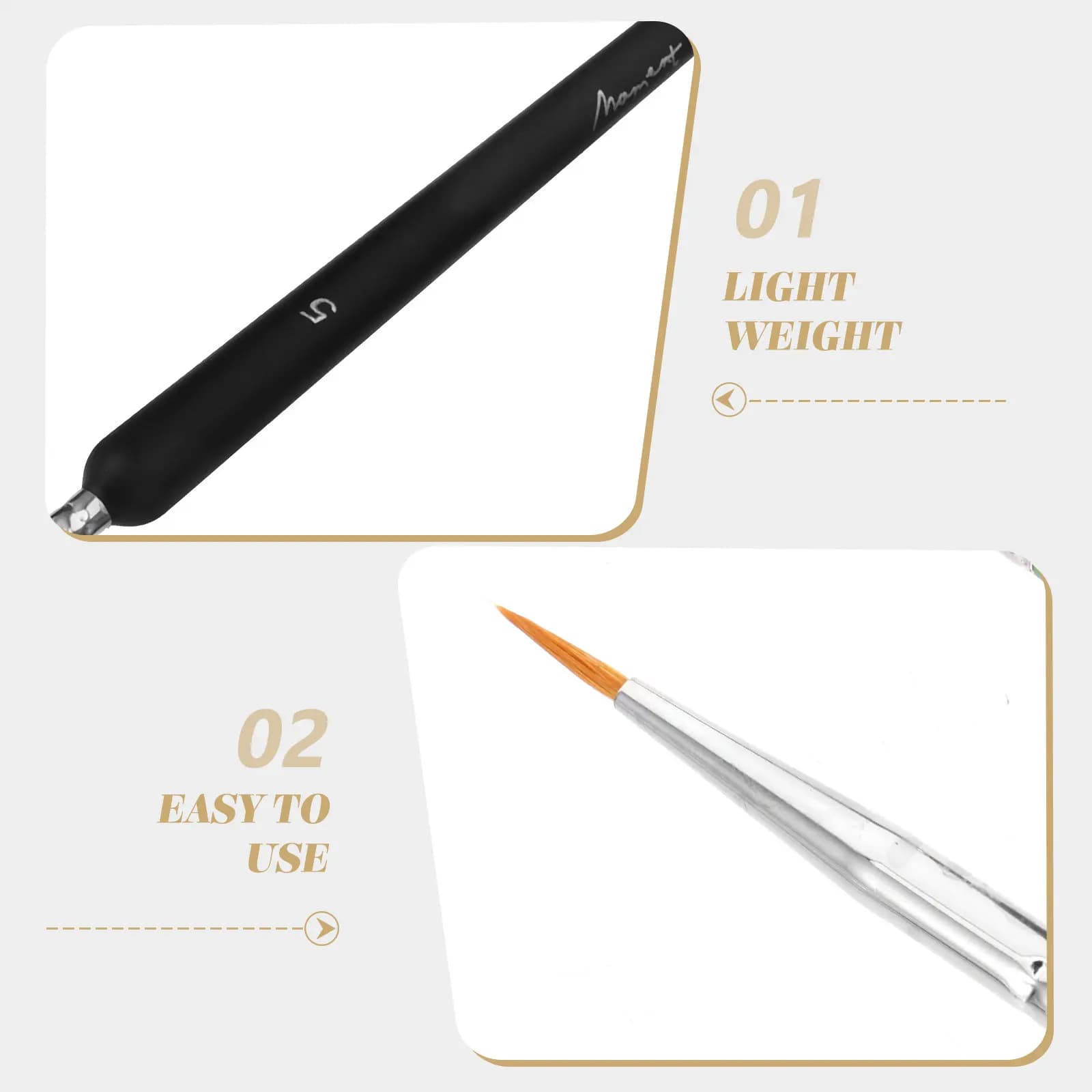 5Pcs Calligraphy Brush Set Traditional Chinese Painting Tools Ink Brush Pen for Calligraphy Drawing Writing Beginners Artists