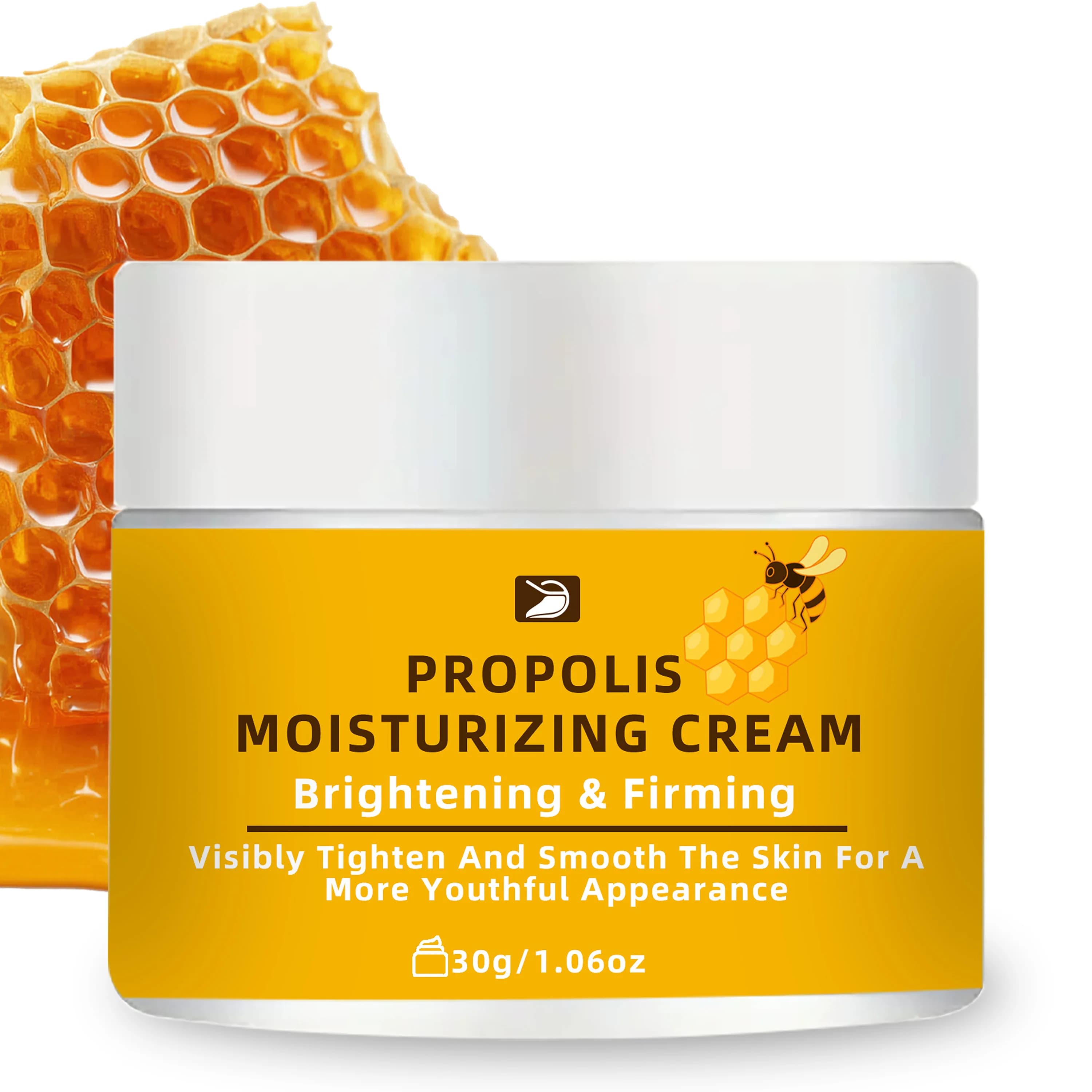 Propolis cream with honey and collagen - Deep hydration, firming and uniform tone moisturizing face and body | All skin types | 30 g/1.76 ounces