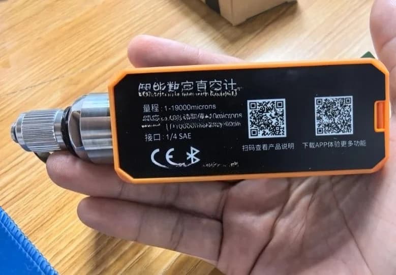 Tester di Vuoto Digitale WCS-VGW-Mini per Manometro, Misuratore di Vuoto per Refrigerazione, Misurazione Accurata