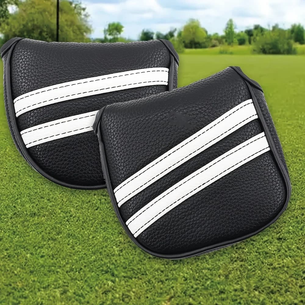 1pc Golf Mallet Putter Head Cover Protector Chiusura magnetica Mallet Putter Cover per DF3 Putter Etc. ( 5,1''x5,5'')
