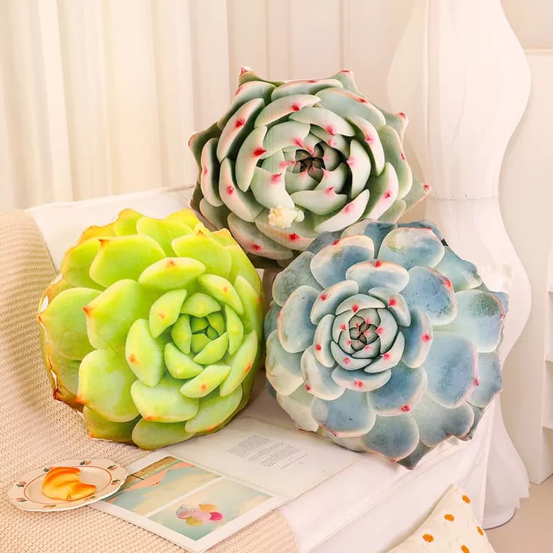 75cm Big Size 3D Printed Simulated Succulent Plant Cactus Plush Toy Stuffed Lifelike Pillow Sofa Cushion Family Decor Kids Gift