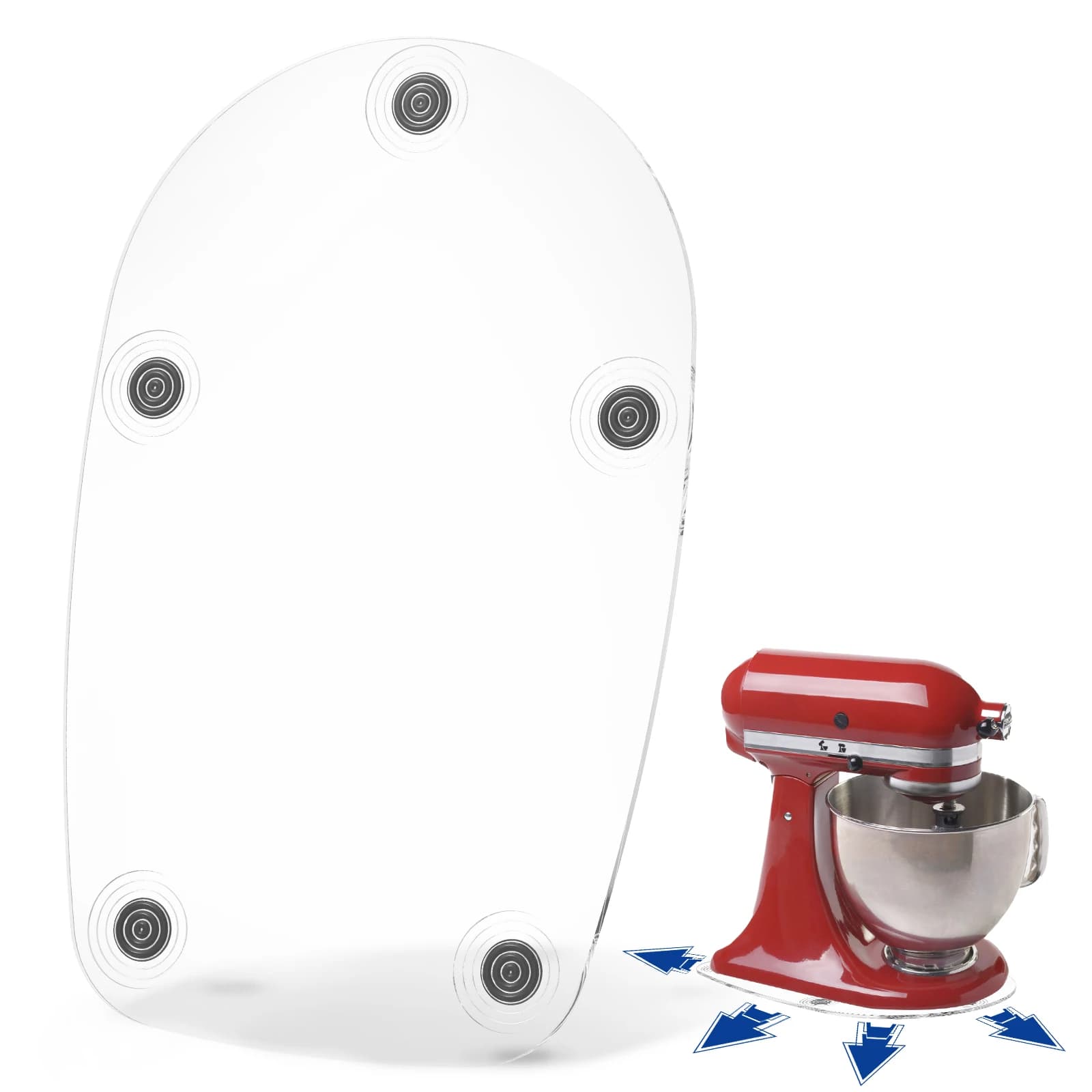 4,5 QT Acrylic Mixer Mover Slider Pad Kitchen Appliance Accessories