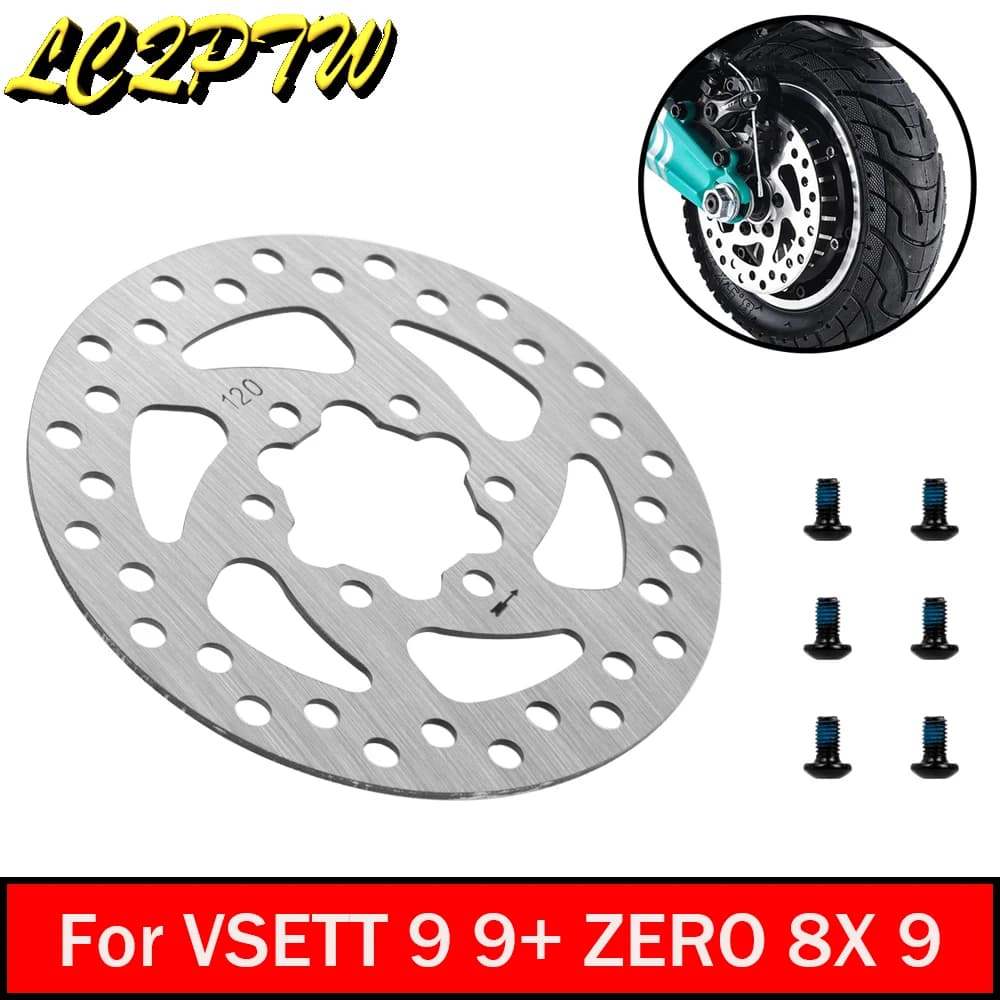 Scooter elettrico 120 MILLIMETRI Ruota Posteriore Disco Freno Disco Scooter Pinza Parte di Ricambio Accessori per VSETT 9 9+ ZERO 8X 9