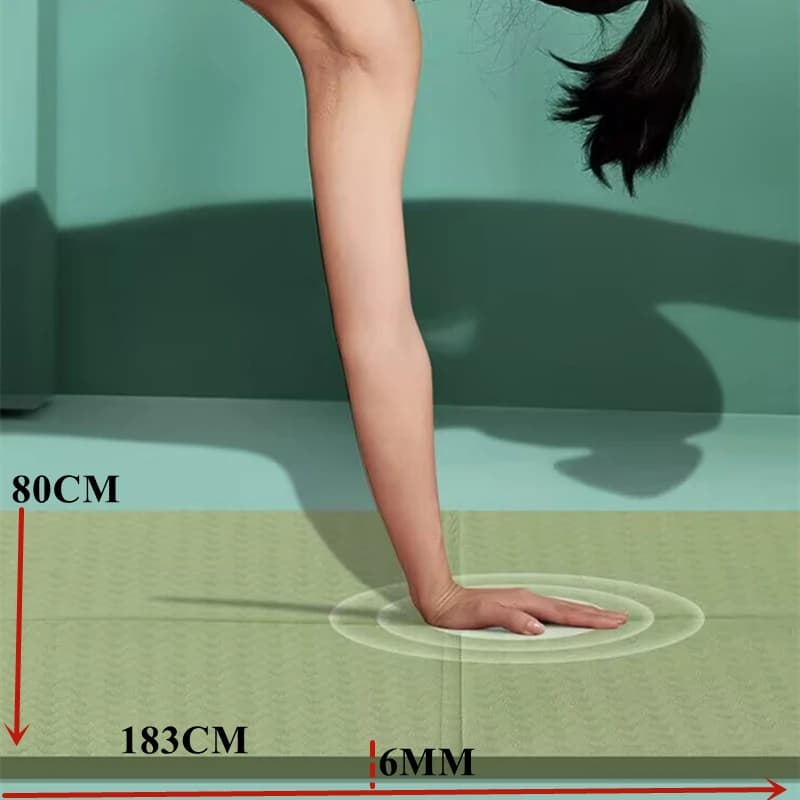 Tappetino da yoga pieghevole antiscivolo 1830×600x6mm di spessore Yoga opaco Esercizio yoga e pilates Tappetino da ginnastica Tappetino sportivo per fitness Schiuma confortevole