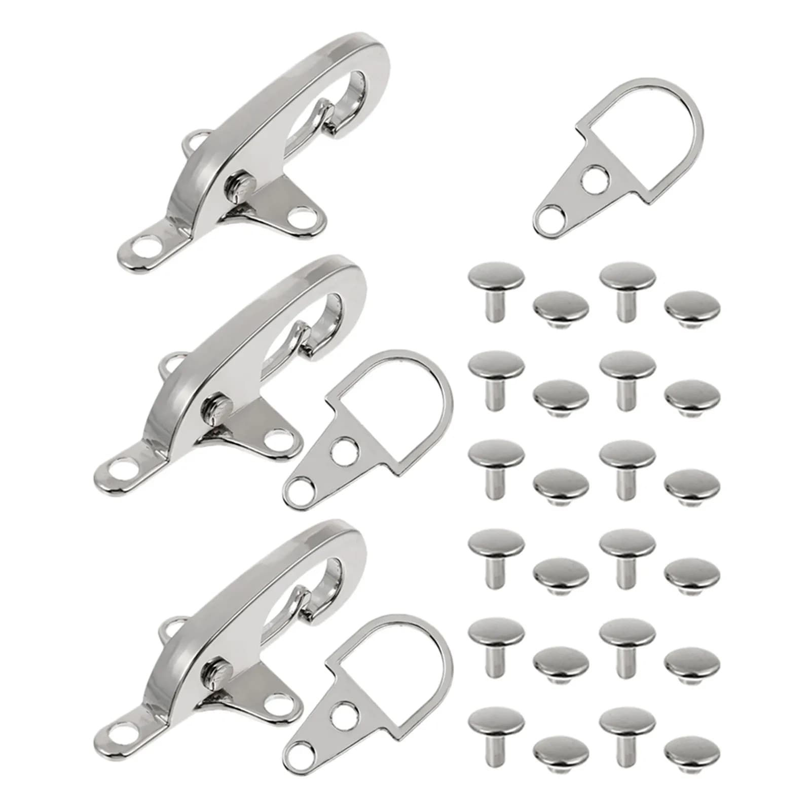 3 Set di Fibbie Metalliche Decorative a Clip Interlock per Giacche Imbottite, Cardigan, Zaini, Cinture, Vestiti, Sciarpe e Pantaloni