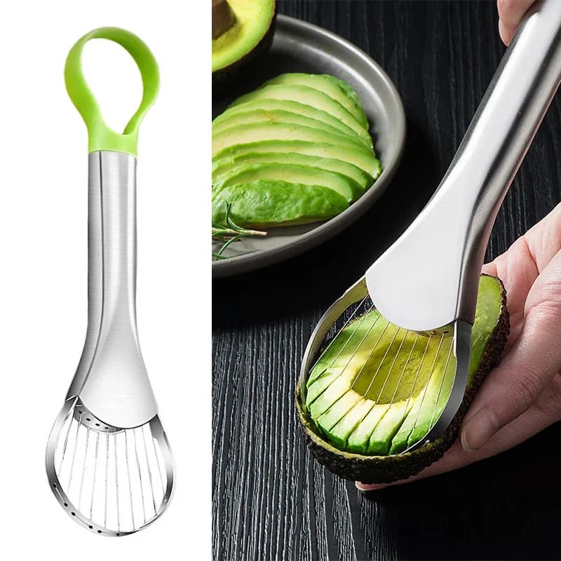 Avocado knife Gadget Stainless steel cutter Kitchen Gadget Artifact to cut fruit All for kitchen and house Fruit slices of dragon