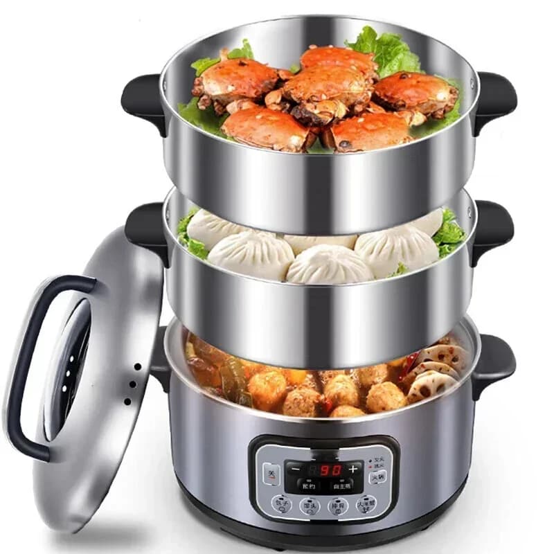 Riscaldamento elettrico Lunch Box Gnocco Zuppa Congee Noodle Pot Alimenti Riscaldatore A Vapore Isolante 1500W 220V Mini Fornello di Riso Elettrico
