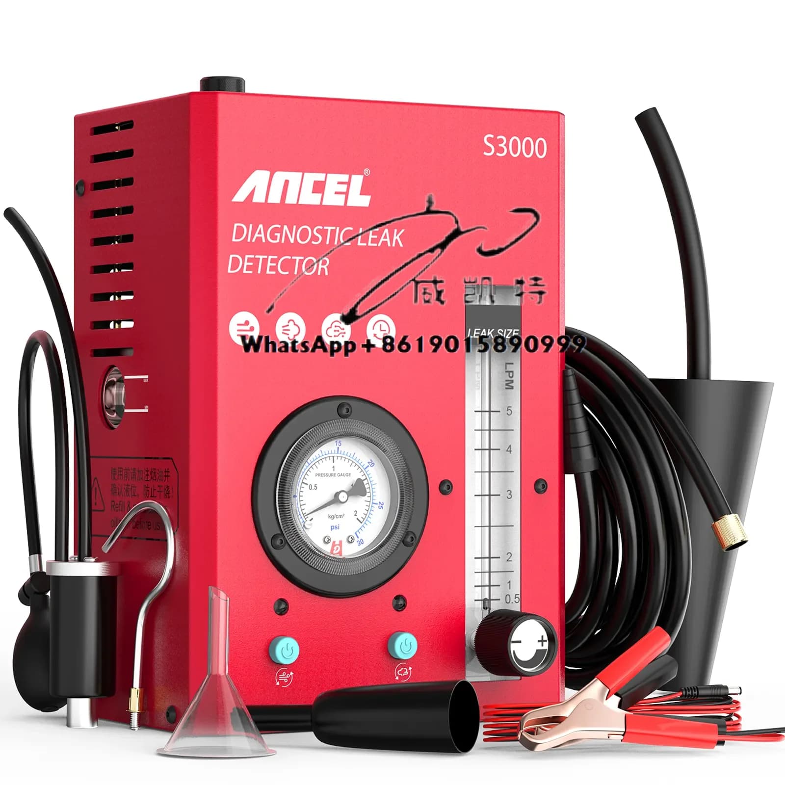 ANCEL S3000 Rilevatore di perdite di fumo Tester professionale per perdite di tubi Sistema EVAP Altri strumenti per rilevatore di perdite di fumo automobilistico per auto
