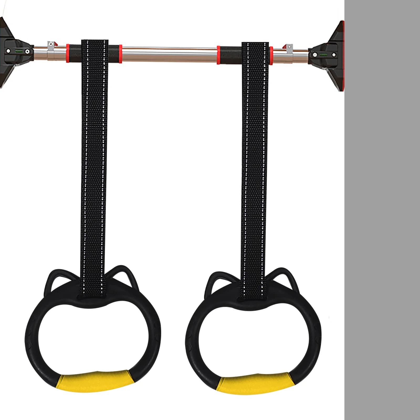 1 set 1 set children's gymnastic rings for home pull up bar training rings fitness equipment for kids durable plastic