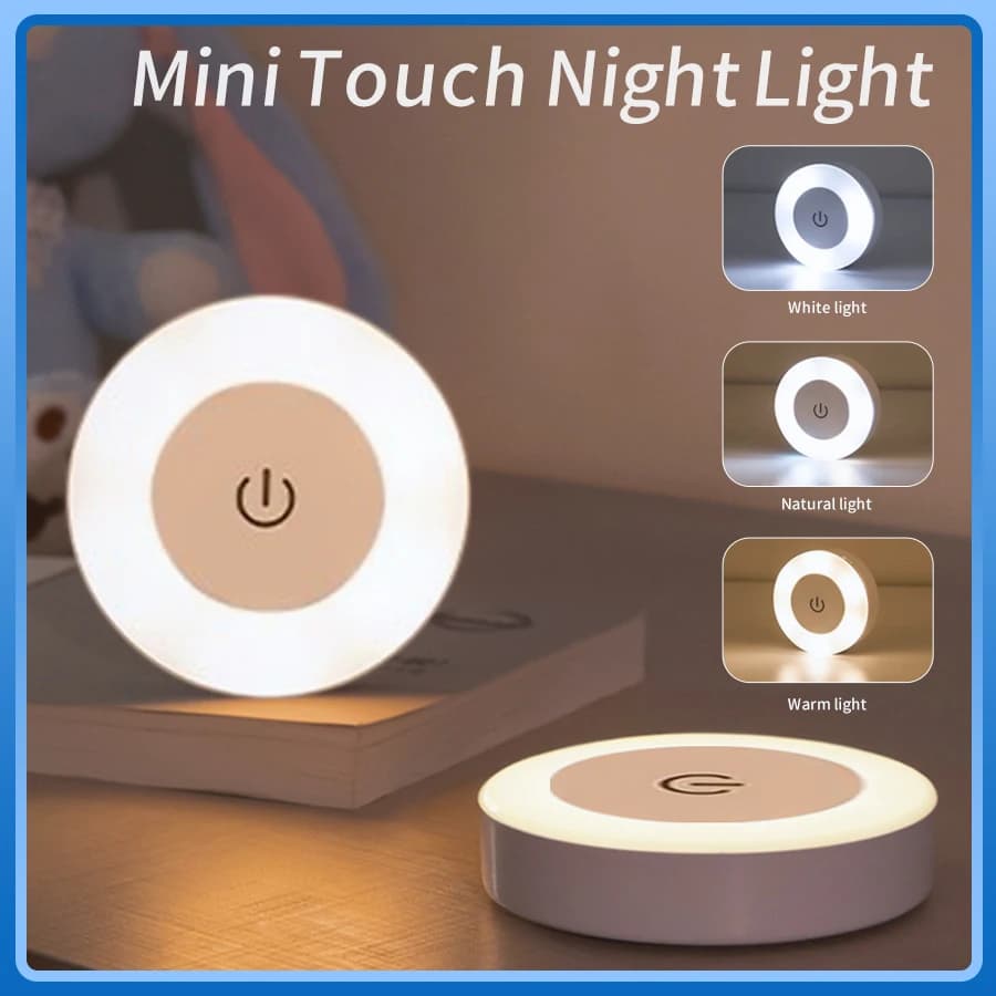 Lampada da parete senza fili Luce notturna a LED ricaricabile con interruttore tattile Luce da lettura dimmerabile a 3 colori per armadio camera da letto