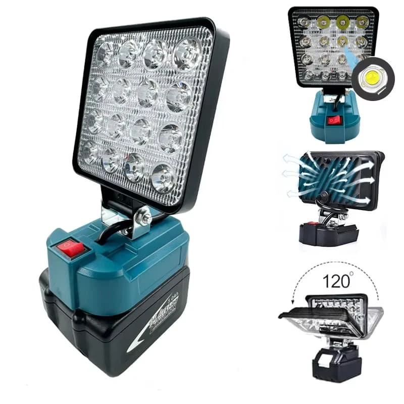 4 Inch Wireless LED Work Lamp for Makita 14.4V-18V Lithium Ion Battery Lantern Outdoor Flashlight Camping Lamp Emergency lighting