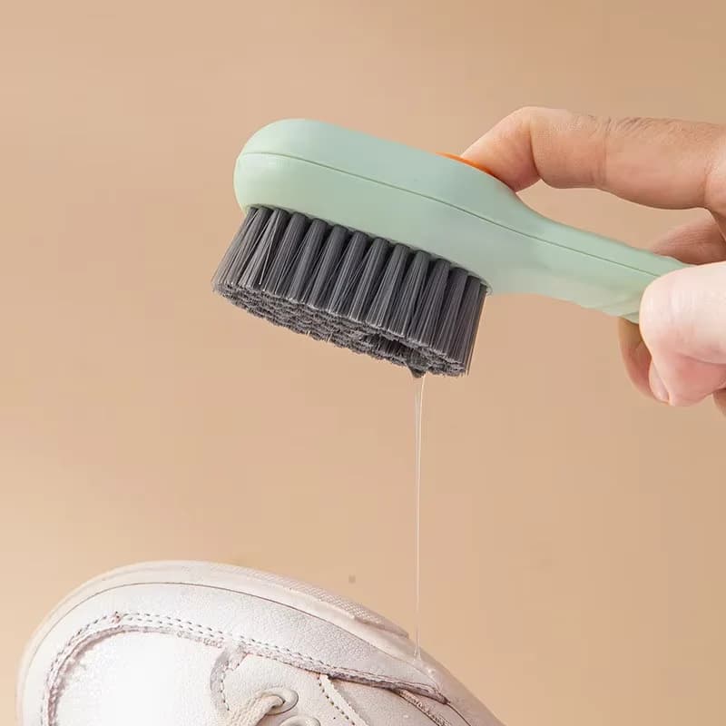 Spazzola per scarpe per pulizia multifunzione Spazzola per scarpe liquida automatica morbida Spazzola per vestiti con manico lungo Spazzola per sapone Pulizia della casa