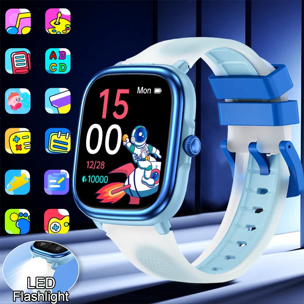 Nuovo Smartwatch per Bambini 2026 con Giochi Educativi, Monitoraggio del Sonno, Display da 1,83'', Sveglia, Torcia, Regalo per Ragazzi e Ragazze