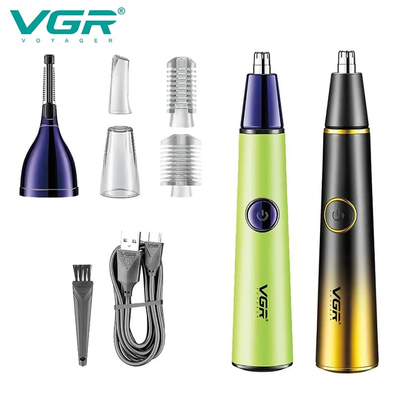 Mini tagliacapelli VGR 2 in 1, dispositivo per la depilazione dell'area privata, macchina per tagliare i peli del naso, set per la depilazione domestica V-627
