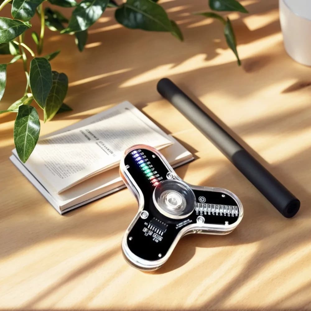Kit Fidget Spinner illuminato fai-da-te: giocattolo luminoso a LED arcobaleno, facile costruzione STEM per bambini e adulti