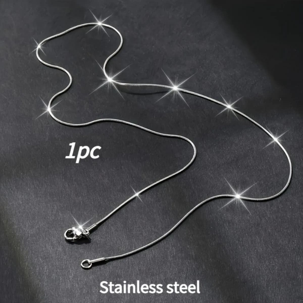 Collana Minimalista a Catena Sottile 1mm – Unisex in Acciaio Inossidabile con Chiusura, Perfetta per l'Uso Quotidiano, Regalo per Coppie