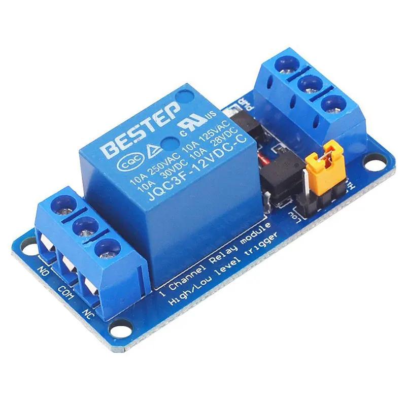 Modulo Relè a 1 Canale 3.3V 5V 12V 24V con Trigger ad Alto e Basso Livello, Scheda Relè con Isolamento Optoisolatore per Raspberry Pi