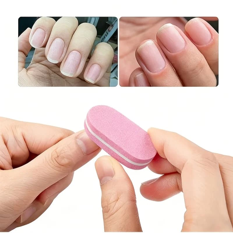 Blocchetti Ovali Rosa per Lucidatura Unghie, 10 Pezzi, Mini Lime Compatte per Unghie, Lima per Modellare e Levigare, Forniture per la Cura Quotidiana delle Unghie a Casa