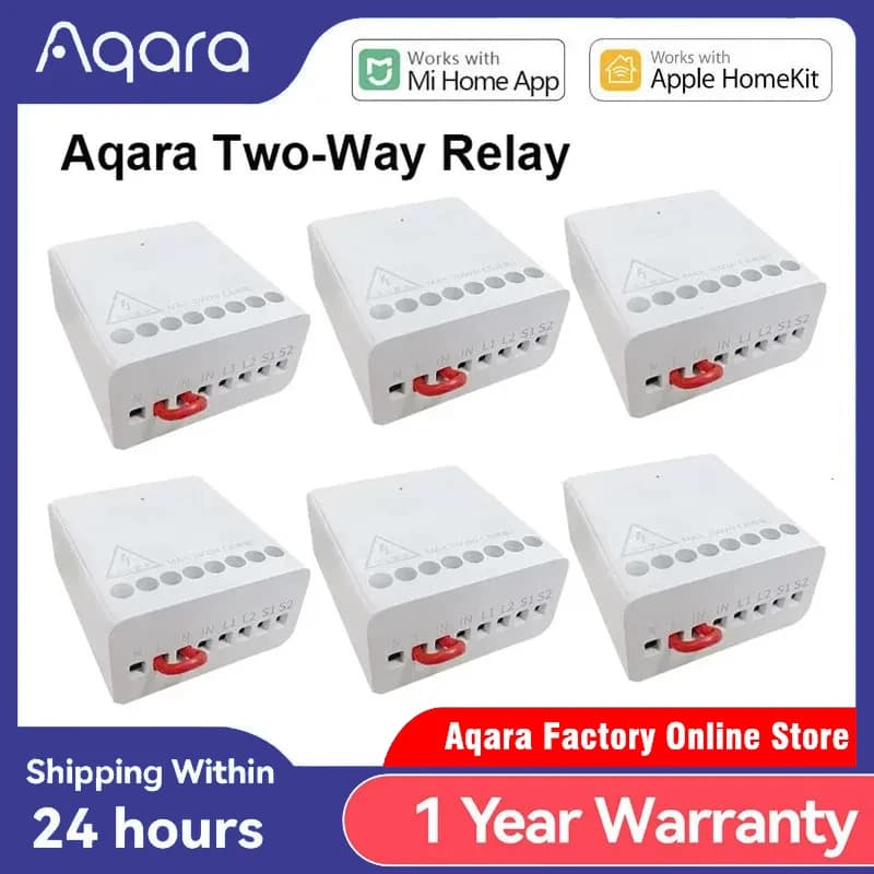 Modulo di Controllo Bidirezionale Originale Aqara, Interruttore Relè, Timer Zigbee, Compatibile con Xiaomi Mi Home e App Homekit