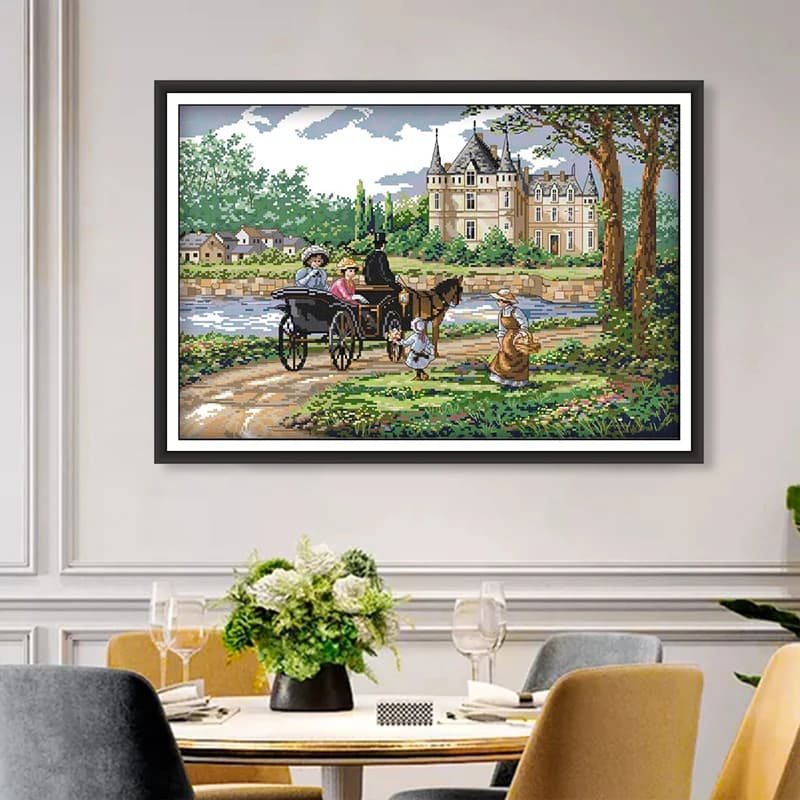 Kit Punto Croce Joy Sunday, Ricamo Fai-da-Te 11CT 14CT 16CT, Paesaggio Urbano, Artigianato, Hobby, Cucito, Decorazione Casa, Regali